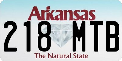 AR license plate 218MTB