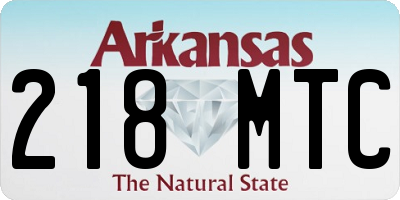AR license plate 218MTC