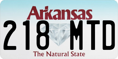 AR license plate 218MTD