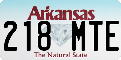AR license plate 218MTE