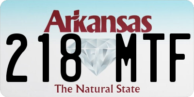 AR license plate 218MTF