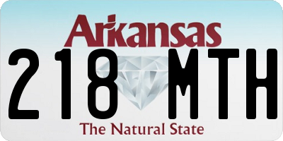 AR license plate 218MTH