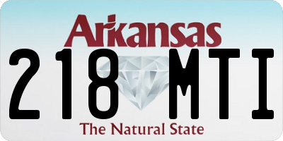AR license plate 218MTI