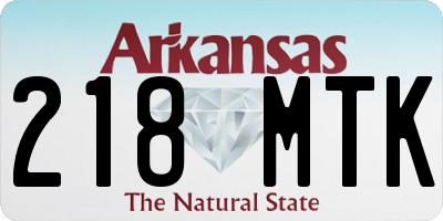 AR license plate 218MTK