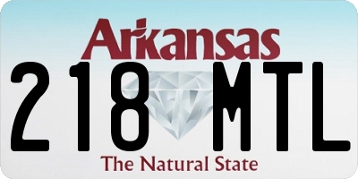 AR license plate 218MTL