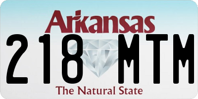 AR license plate 218MTM