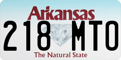 AR license plate 218MTO