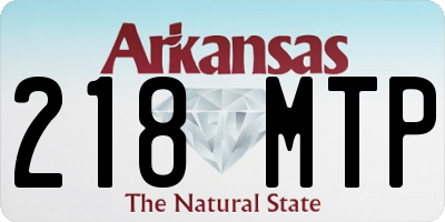 AR license plate 218MTP