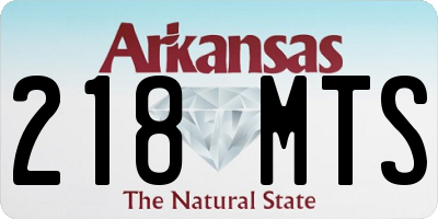 AR license plate 218MTS