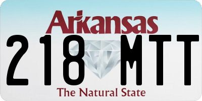 AR license plate 218MTT