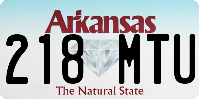AR license plate 218MTU