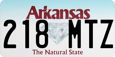 AR license plate 218MTZ