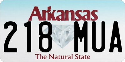 AR license plate 218MUA