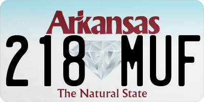 AR license plate 218MUF