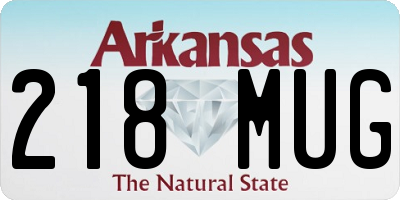 AR license plate 218MUG