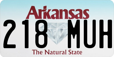 AR license plate 218MUH