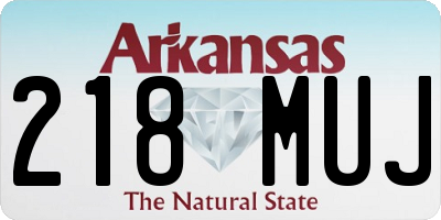 AR license plate 218MUJ