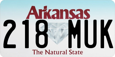 AR license plate 218MUK