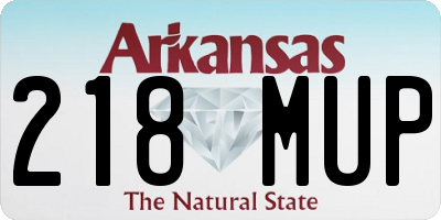 AR license plate 218MUP
