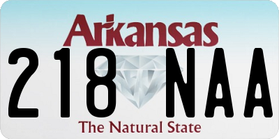 AR license plate 218NAA