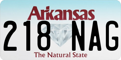 AR license plate 218NAG