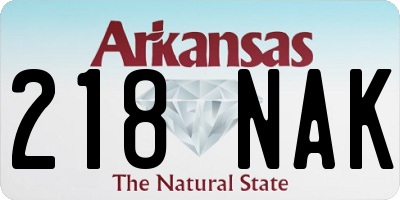 AR license plate 218NAK
