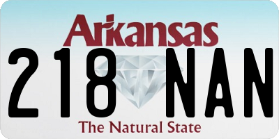 AR license plate 218NAN