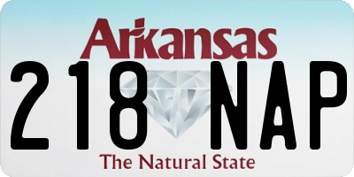 AR license plate 218NAP
