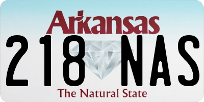 AR license plate 218NAS