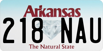 AR license plate 218NAU