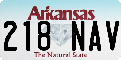 AR license plate 218NAV