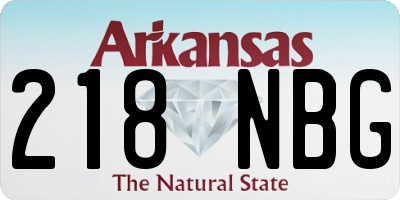 AR license plate 218NBG