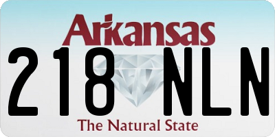 AR license plate 218NLN