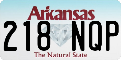 AR license plate 218NQP