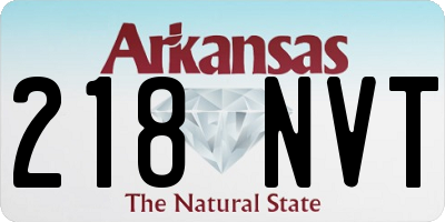 AR license plate 218NVT