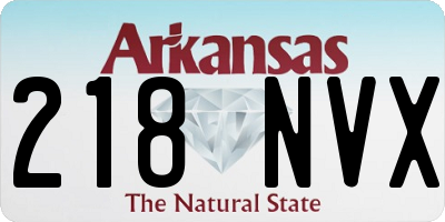 AR license plate 218NVX