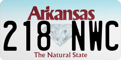 AR license plate 218NWC
