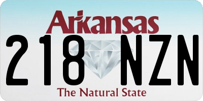 AR license plate 218NZN