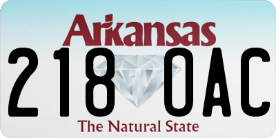 AR license plate 218OAC