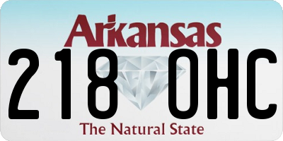 AR license plate 218OHC