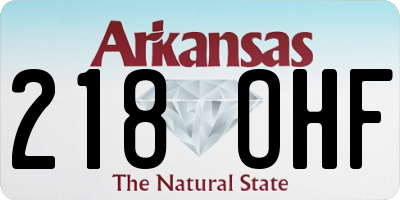 AR license plate 218OHF