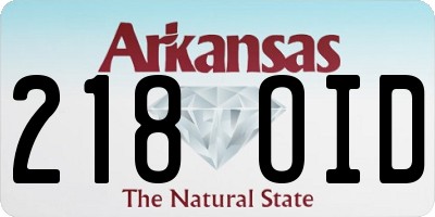 AR license plate 218OID