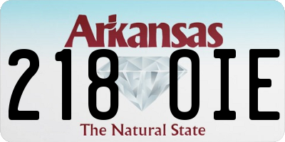 AR license plate 218OIE