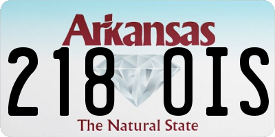 AR license plate 218OIS
