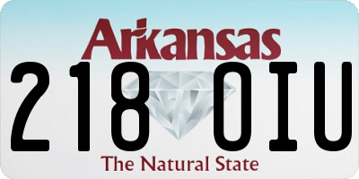 AR license plate 218OIU