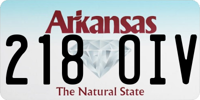 AR license plate 218OIV