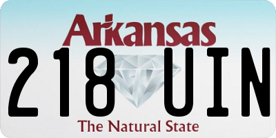 AR license plate 218UIN
