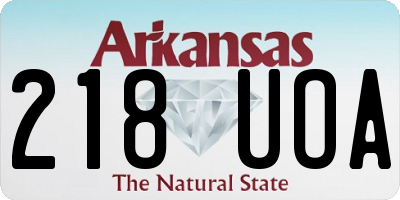AR license plate 218UOA