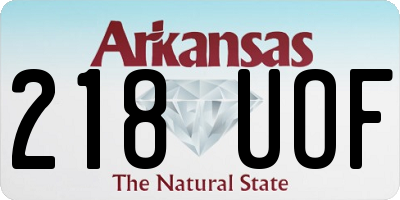 AR license plate 218UOF