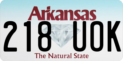 AR license plate 218UOK